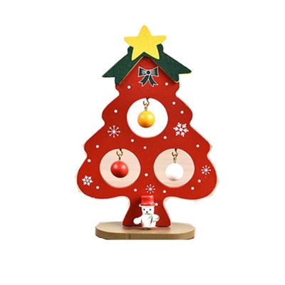 Sağlam Çevre Dostu Ahşap Süsler Noel Ağacı Noel Dekorasyonu Noel DIY Masa Ahşap Ağaç Süsleme
