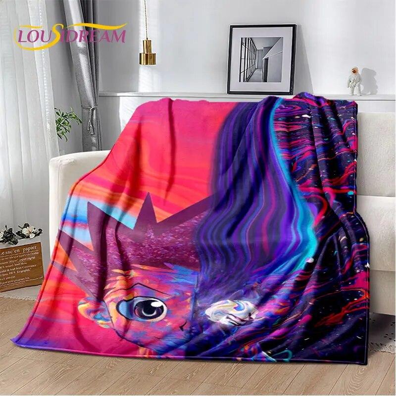 Anime Hunter×Hunter VxH kreslená měkká plyšová deka, flanelová deka přehoz do obývacího pokoje Ložnice Pohovka Pohovka Piknikový kryt