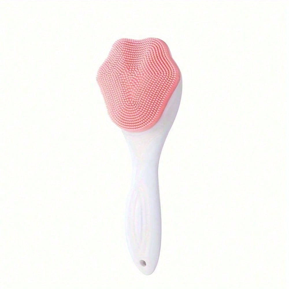 1pcs Manual Silicone Cat Claw Face Brush, Long Handle Soft Bristle Facial Cleansing Brush, Deep Cleaning Tool For Facial Dirt