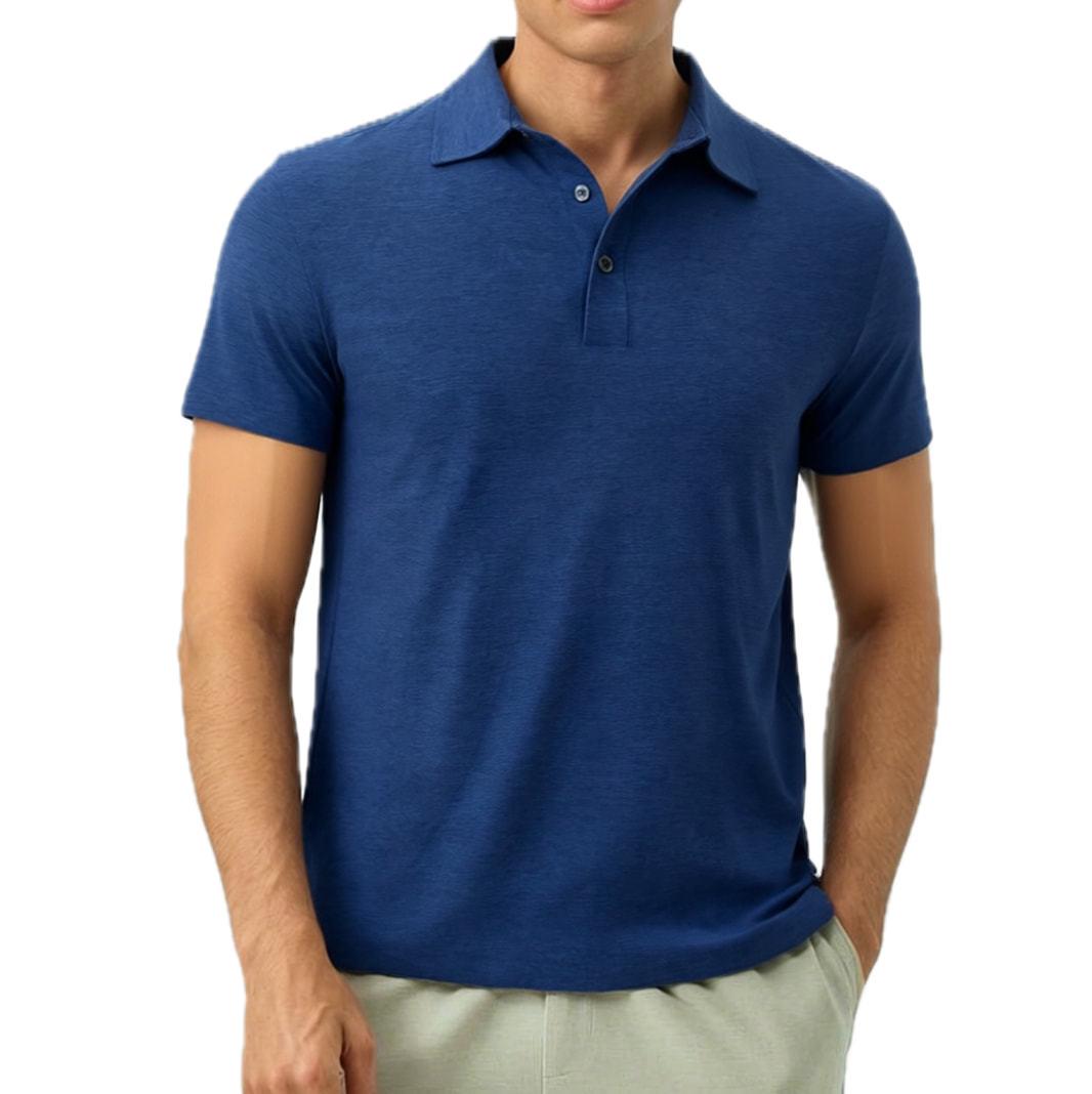 

Men s UPF50+ Short Sleeve Sun Protection Fishing Polo Shirt US S темно-синього кольору