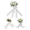 Wedding Bouquets Flower Hand Bouquet Silk Artificial Fake Flowers for Bride Wedding Party and Church