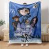1pc Coraline (5) Blanket, Gift, for Men and Women, Soft Blanket, Good for Sofa Bed Couch Travel, Lightweight Flannel Blanket