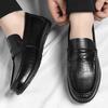 Fashion Male Moccasins Pointed Toe Loafers Stylish Men's Casual Leather Shoes Handmade Business Shoes Comfortable Man Walking Footwear