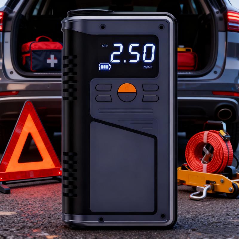 

Многофункциональный автомобильный пусковое устройство и воздушный насос Power Bank Wireless Portable Smart Inflator