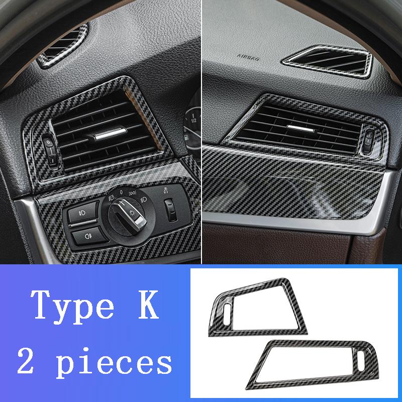 LHD For BMW 5 Series F10 F11 carbon fiber central armrest box cover storage box gear position panel decoration cover auto parts