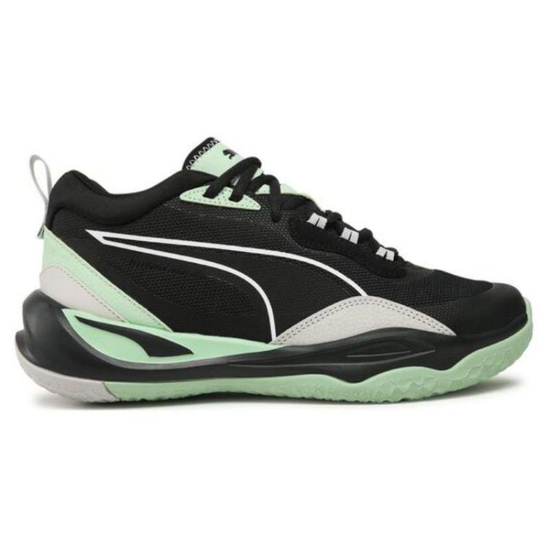 Puma Playmaker Unisex Faux Leather Synthetic Suede Versatile Comfort Mid Casual Shoes Black Teal 385841-08