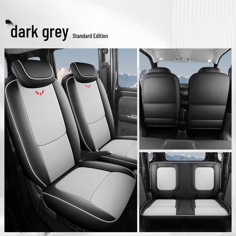 Wuling Zhi Guang EV All-Season Leather Seat Covers - Universal, Breathable, Perforated, Full Coverage.