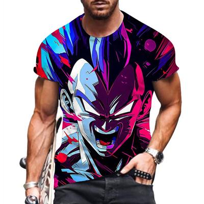 Essentials-T-Shirt für Herren, bedrucktes T-Shirt, Dragon Ball Z, Streetwear-Oberteile, Goku, Vegeta-T-Shirts für Herren im Harajuku-Stil