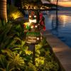 Ornamental Yard Statue with Light Solar Powered Garden Light, Tropical Parrot/Dragon Waterproof Outdoor Stake Resin Decorative Path Lighting