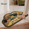 Dust-proof Entryway Mat Retro Floral Bath Mat, Non-slip Super Absorbent Bathroom Rug, Decorative Floor Quick-drying Diatomaceous Earth Rug for