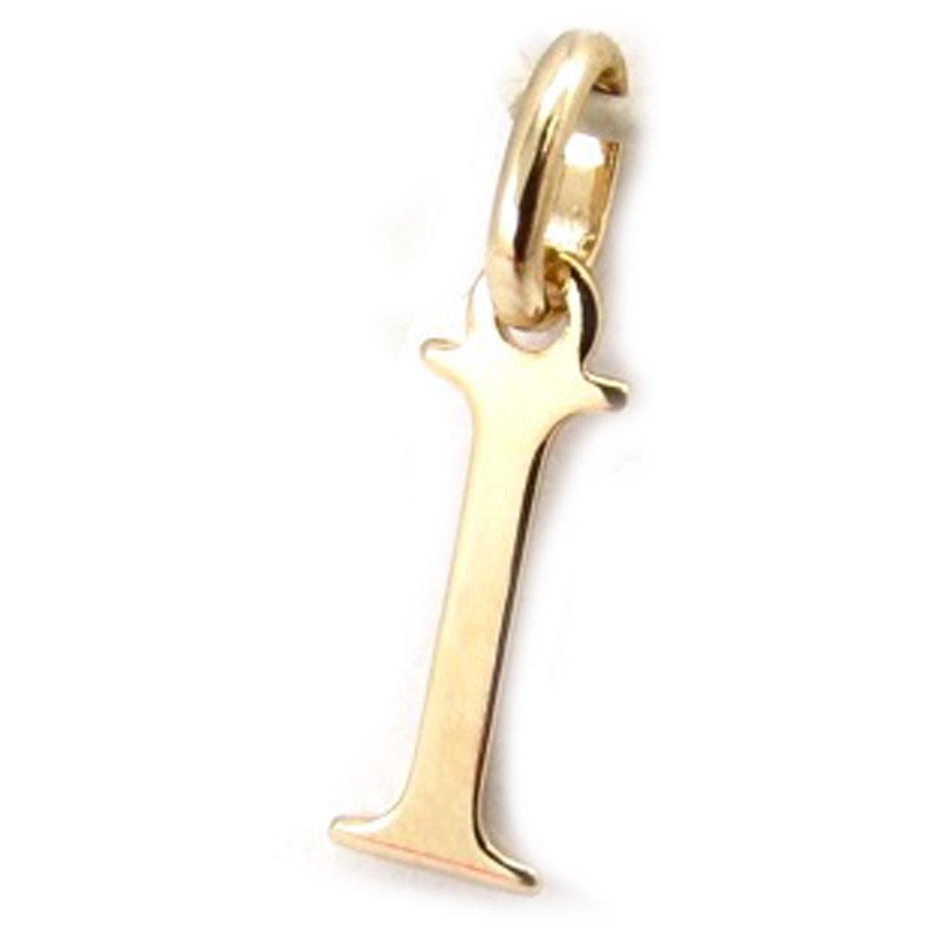 Les Trésors De Lily [K3663] - Gold Plated 'Letter I' Pendant - 13x5 Mm