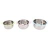 3PCS Set Mixing Bowl Multifunctional Stainless Steel Storage Nesting Bowl with Lid Type 2