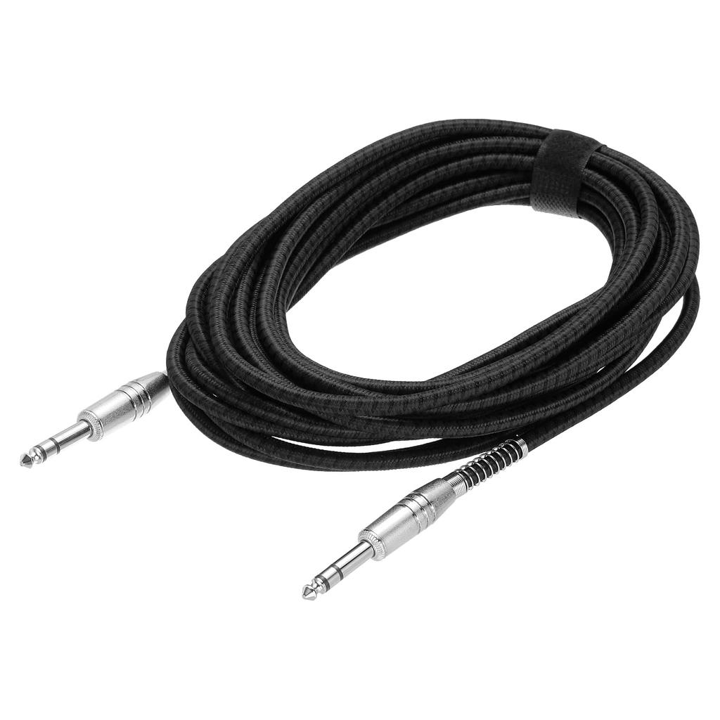 uxcell Guitar Instrument Cable, 25 Feet 14" to 14" Straight Electric Guitar Jack Cable Wire for Guitar and Bass, Black