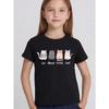 European Sizes Girls' Round Neck T-Shirt Casual Fashion Printed Top