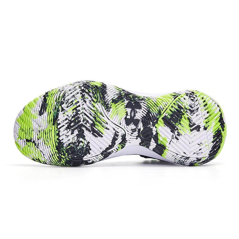 Under Armour Jet 21 GS Black Lime Kids Sneakers White 3024794-009