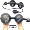 Inflatable Anal Plug with Steel Balls Prostate Massager G-spot Clit Stimulator Adult Toys for Men