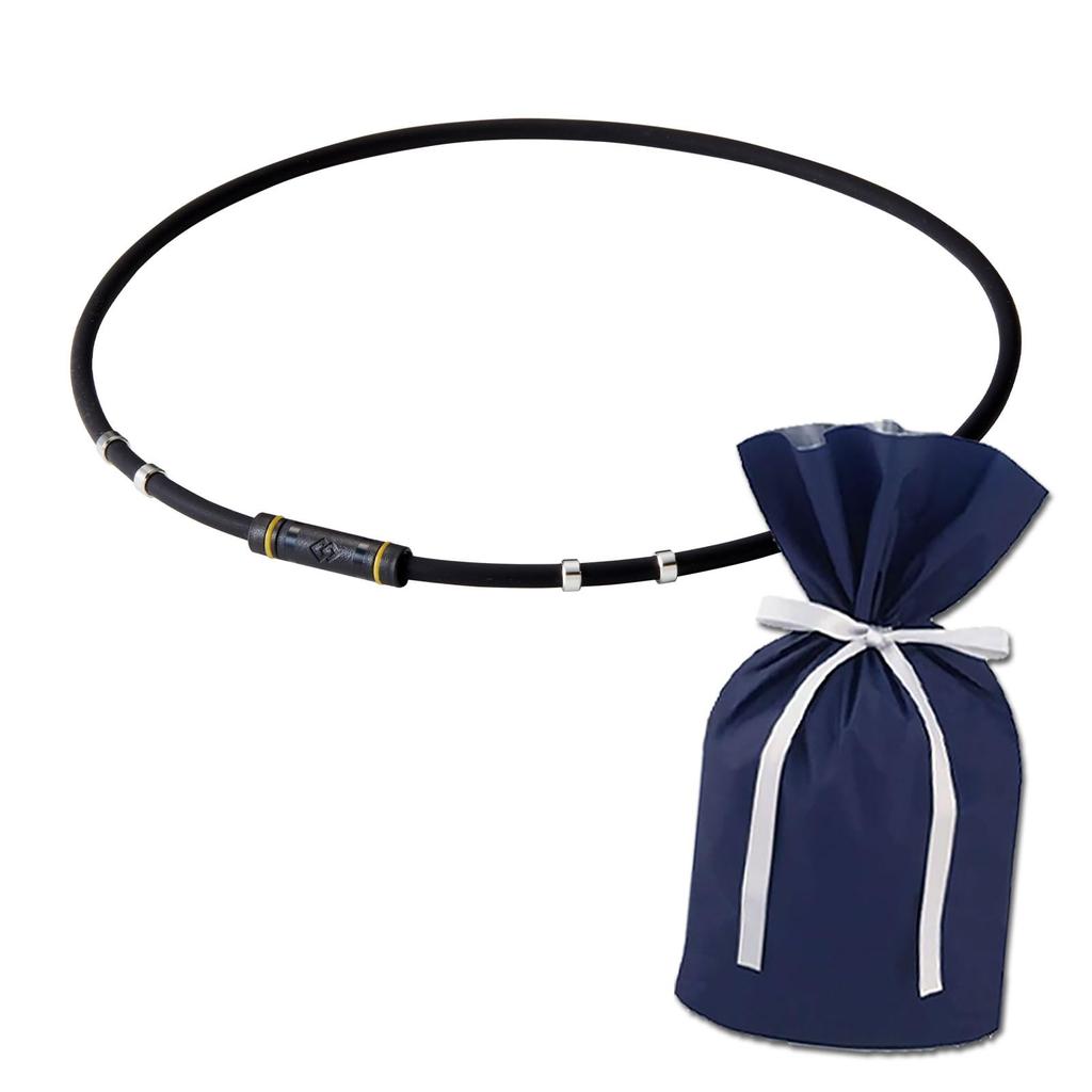 Colantotte Magnetic Necklace Wacle Neck Raku Limited Edition Gift Set x L (Black Gold, (51cm))