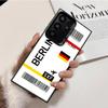 Travel Air Ticket Label Shockproof Phone Case for Samsung Galaxy S26 Edge S25 Ultra S24 FE S23 Plus S21 Cover Anti Fall Fundas