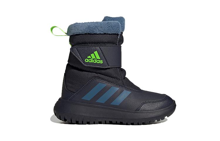 Adidas WINTERPLAY C Slip Resistant Abrasion Resistant Thermal Kids' Boots Black Blue Children Aged 3 7 Years Old GZ6796