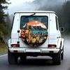 South Africa Cityscape Safari Tire Cover Durable Wheel Cover