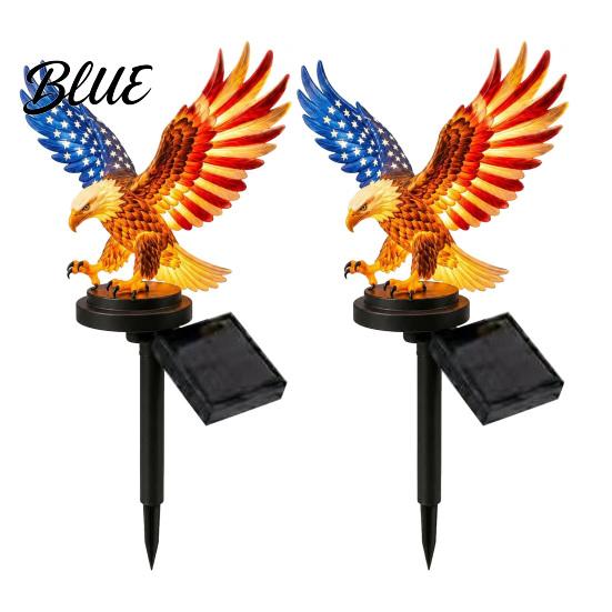Bald Eagle Garden Decor America 250th Anniversary Solar Light Patriotic Memorial Day Decor Decoration Powered Stake Light for 4th of July