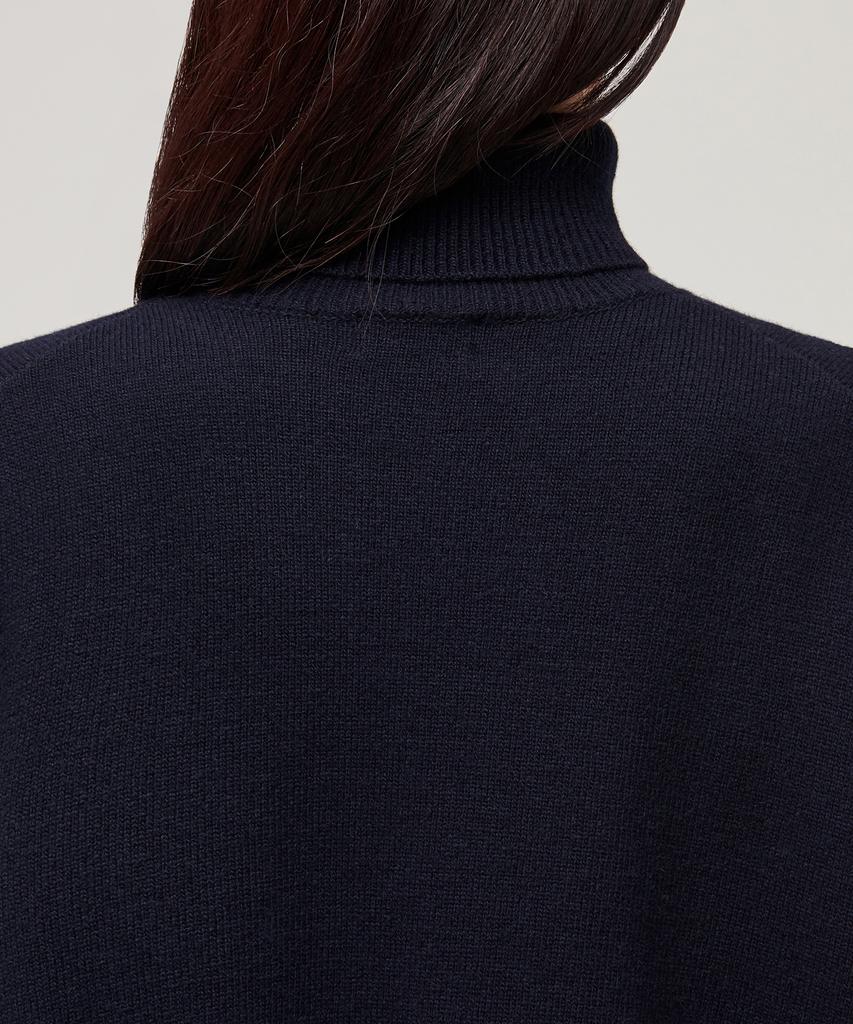 MUSINSA STANDARD WOMAN Women'S Lambswool Relaxed Turtleneck Knit [Navy]
