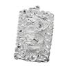 Silver-Plated Dragon Pendant Necklace with Chinese Fu Character - Double Layer Hollow Design