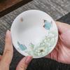 Hand-Painted Unglazed Ceramic Tea Cup