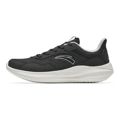 Star Cloud Leather Mesh Splicing Shock Absorbing Breathable Low Top Casual Running Shoes Women Sneaker Black 922435559-3