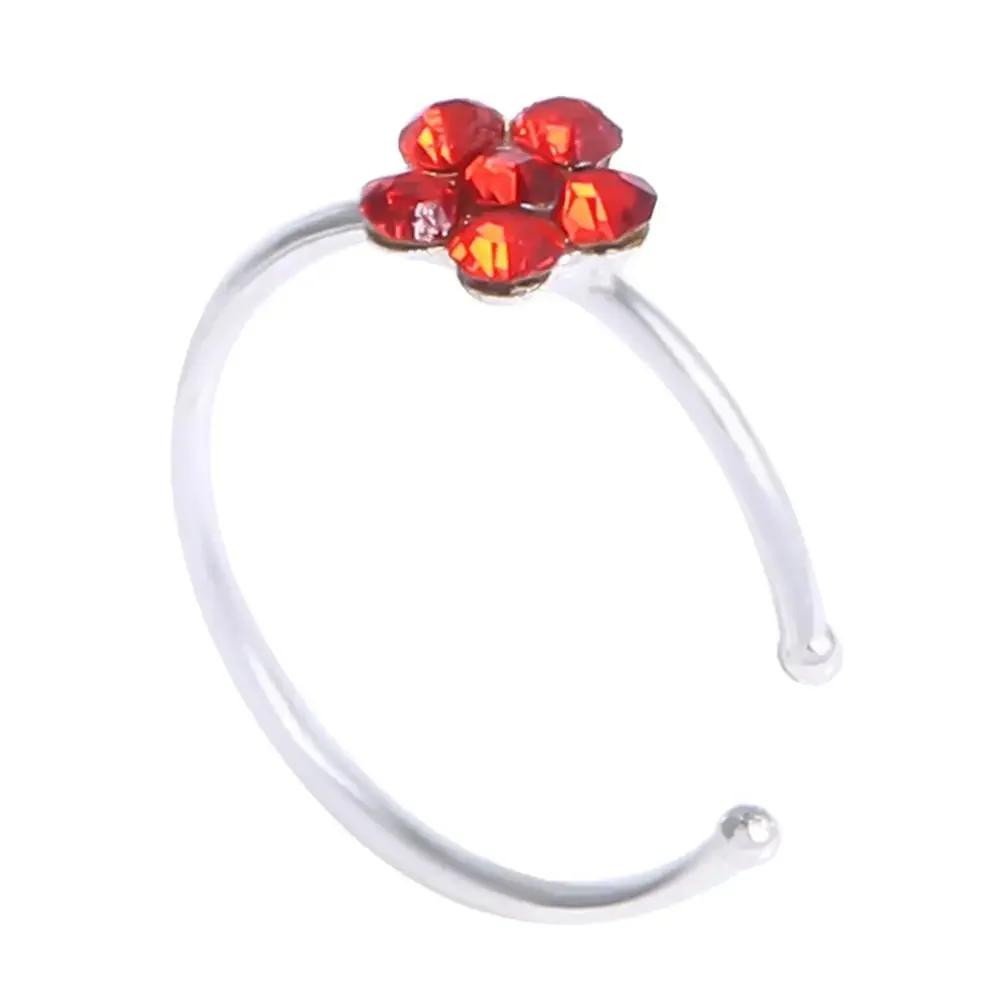 1pc Non Piercing Flower Clip Nose Ring Fake Hoop Earring Stainless Steel Ear Cuff Without Holes Body Jewelry