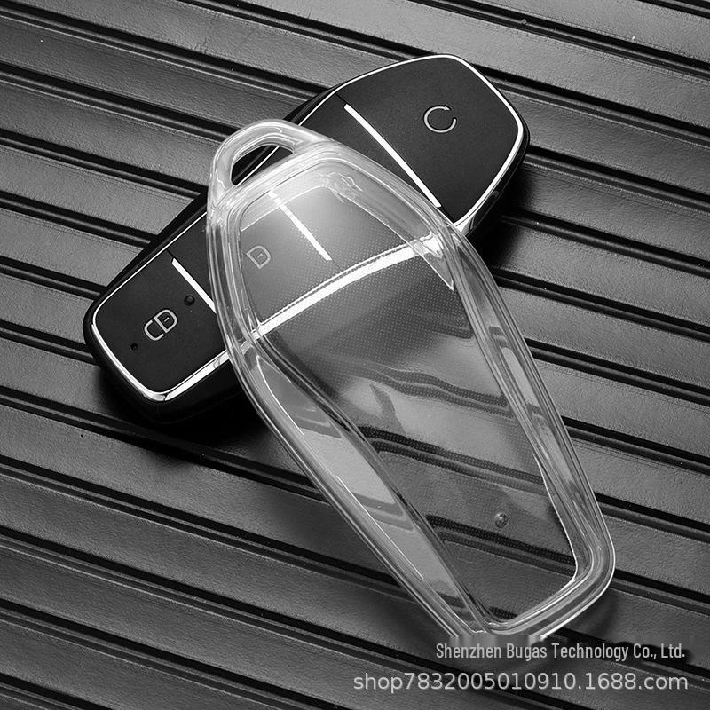 Transparent Car Shell Buckle Bag for 22 BYD Dolphin, Han Song Plus, Tang DMI, Qin Pro, Yuan E2 Key Covers.