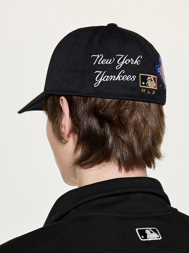 Emelbi Signature Patch Structure Ball Cap Ny (Black)