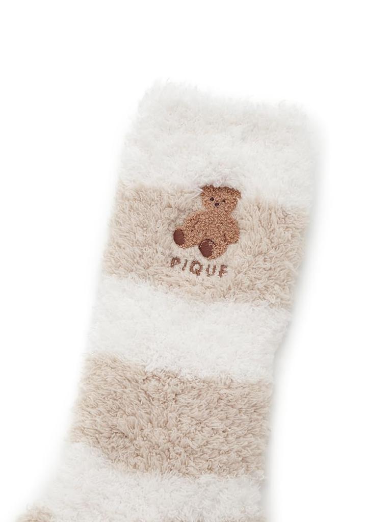 Gelato Pique Bear Striped Socks PWGS245656 GRY Women's