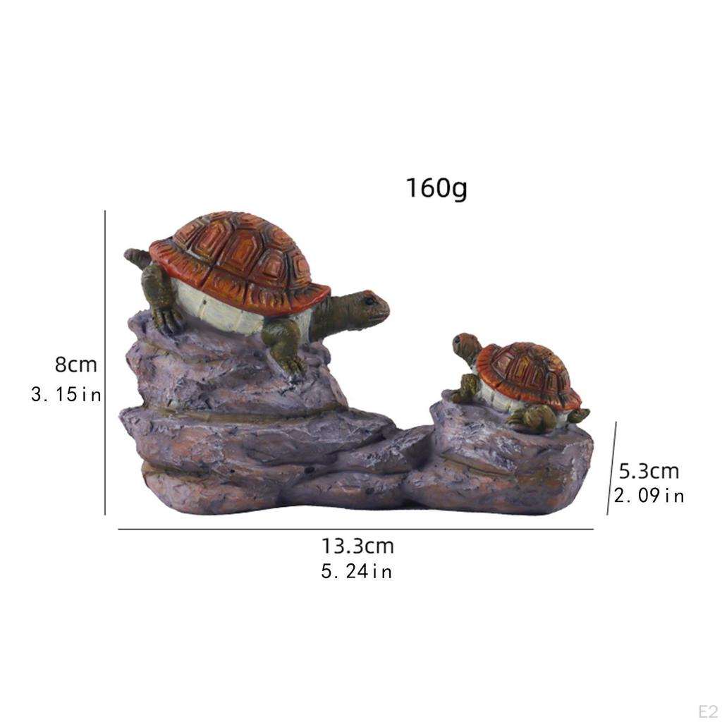 Turtle Garden Statue Yard Ornament Tortoise Creative Micro Landscape Decor Flower Pot for