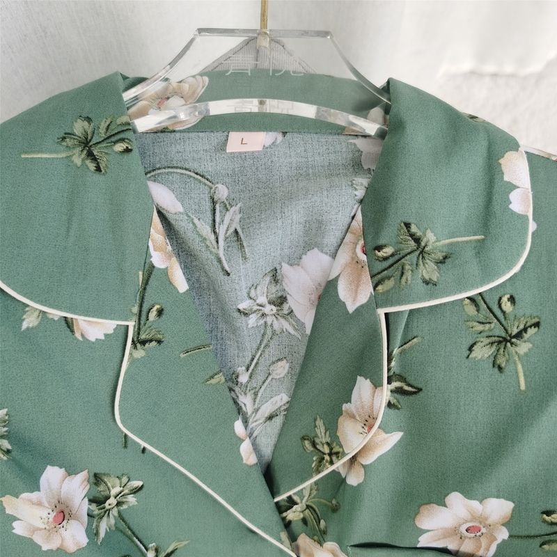 New Arrival Cotton Silk Short Sleeve Shorts Elegant Heather Color Series Pajamas Suit Home Wear Women's Outwear