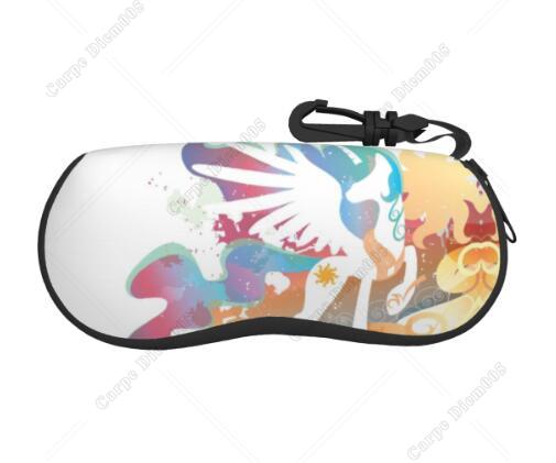 Unicorn Rainbow Cute Sunglass Case Soft Eyewear Accessories for Women Girl Outdoor Travel Glasses Case One Size Print