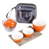 Japanese Minimalist Express Cup Outdoor Pot Three Cups Ceramic Tea Separation Glass Portable Travel Tea Set