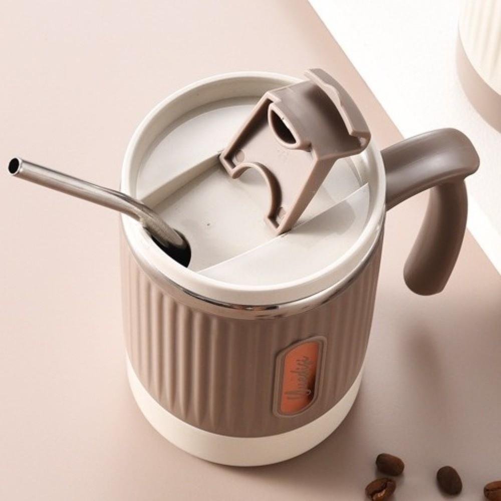 Seal Lid Spoon Coffee Mug Large Capacity Tea Drinking Cup Thermal Insulation Cup  Students Use