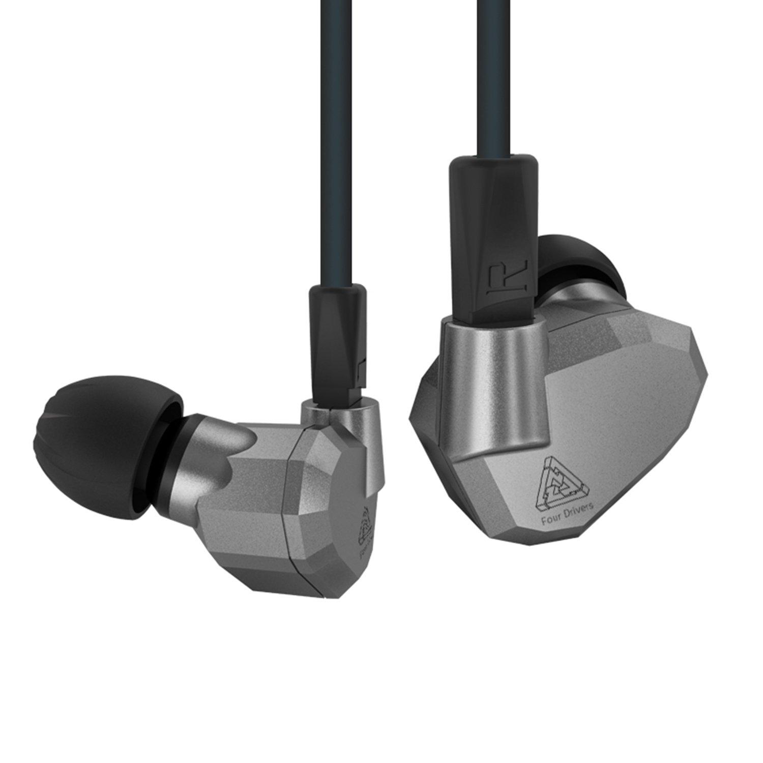 

Audio Fan KZ ZS5 2 Dynamic & 2 Balanced Armature 4 Driver 2pin 0.75mm Earphones (Gray No Mic)