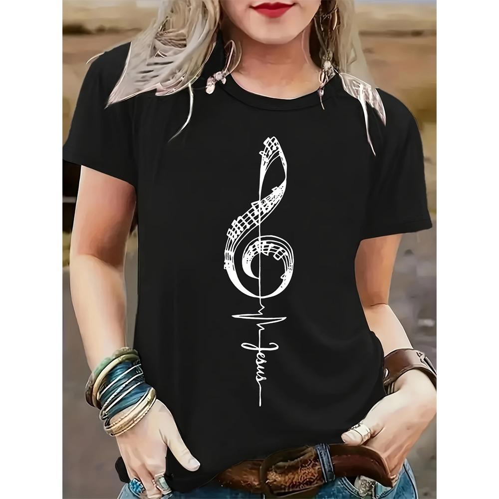 Summer Women's T Shirt Vintage Patchwork Pattern Tee Short Sleeve Women's Casual Short Sleeve Tee Round Neck Commuter Clothing