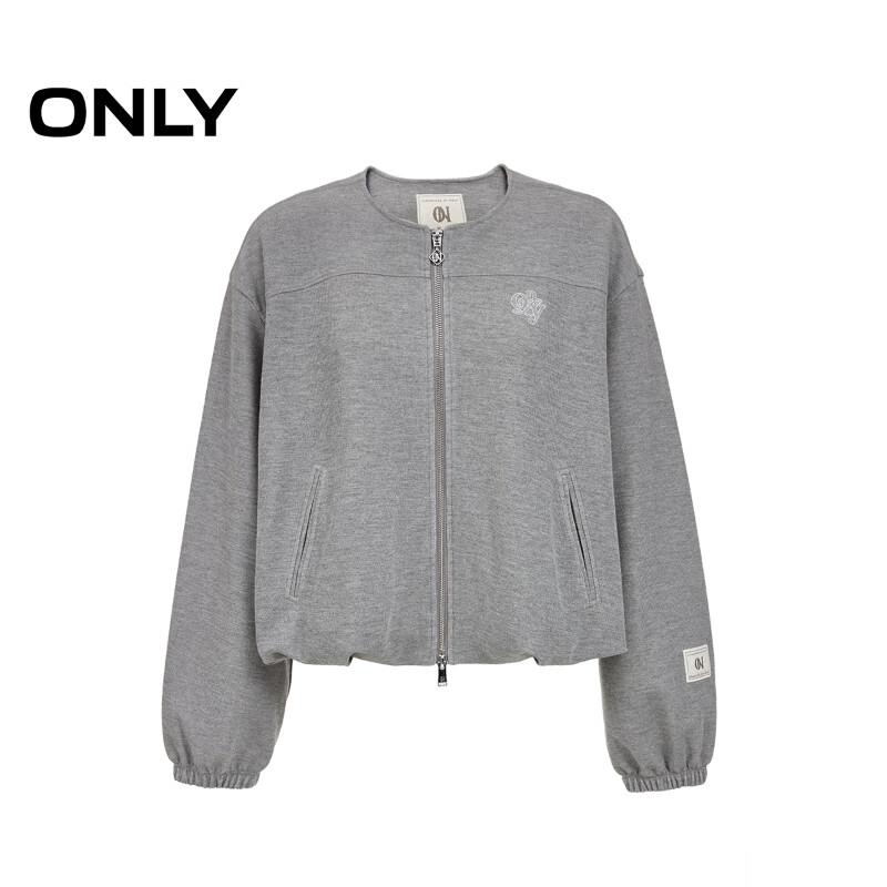 ONLY 2025 Summer Embroidered Loose Fit Crew Neck Sweatshirt for Women