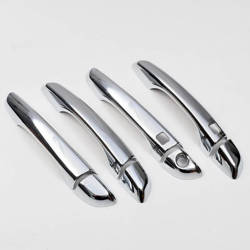 For Hyundai Elantra 2017 2018   LHD ABS Carbon Fiber Black Car Door Handle Cover Trims Sticker Car Styling Accessories