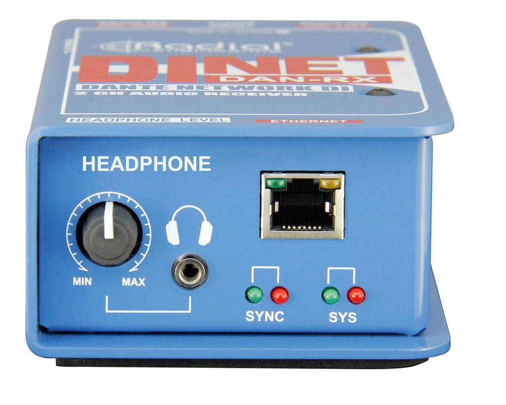 DiNET Dante Compatible 2ch Audio Receiver []Radial DAN-RX