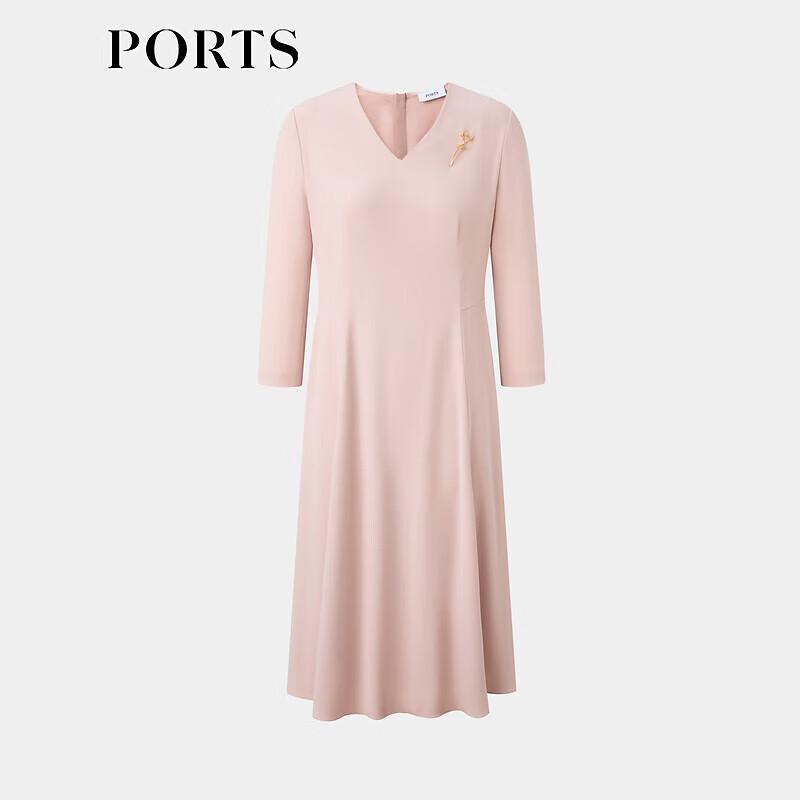 PORTS Women's 2025 Early Spring V-Neck Midi Dress