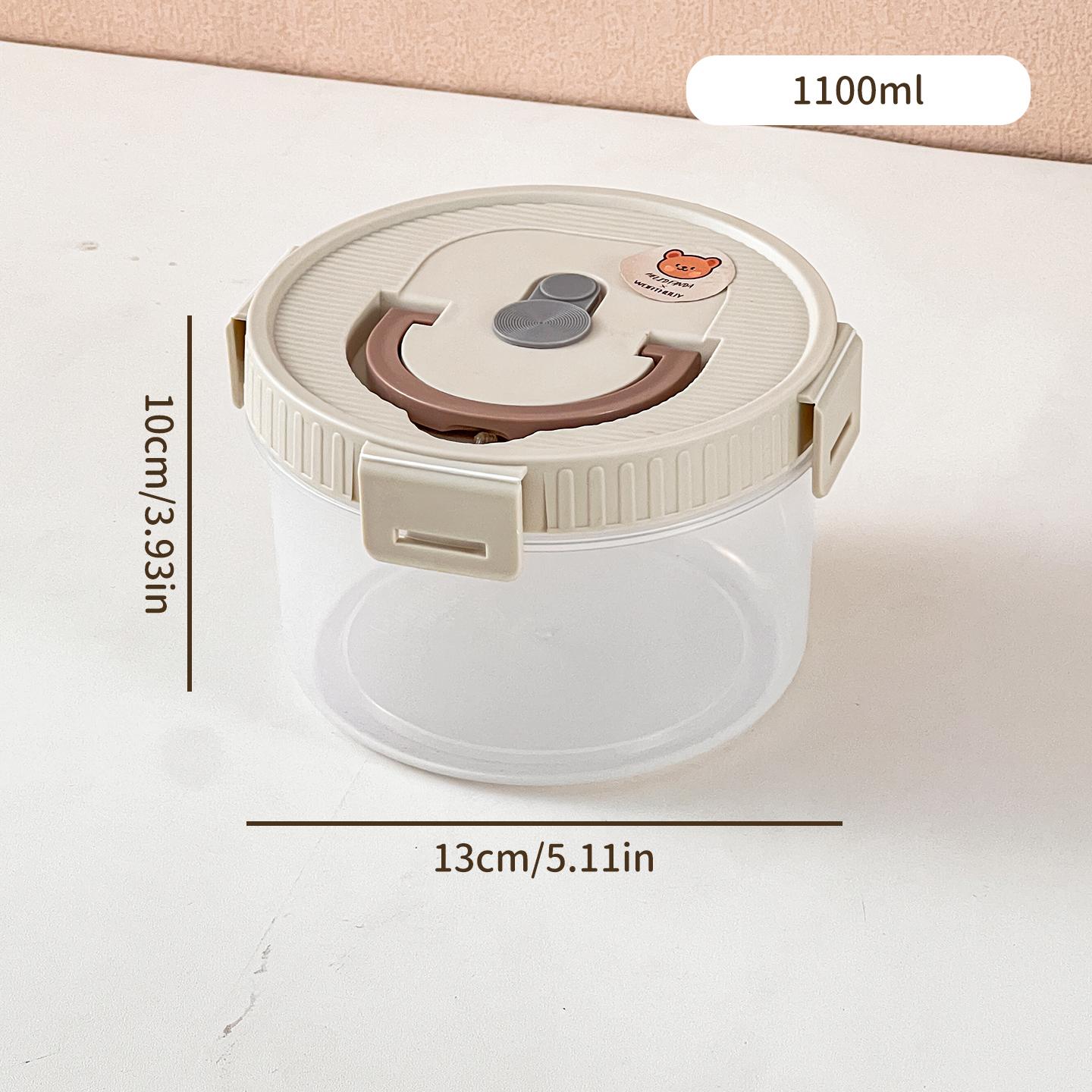 

Worthbuy 1100 мл Пластиковый ланч-бокс бенто большой вместимости Портативный Герметичный Контейнер для ланча для микроволновой печи Для студентов Офисных работников бежевый