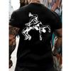 Men'S Summer Casual Short-Sleeve T-Shirt Featuring Wrestling Sports Graphics, a Versatile Trendy Piece for Men, Perfect for Wearing At Home Or Out