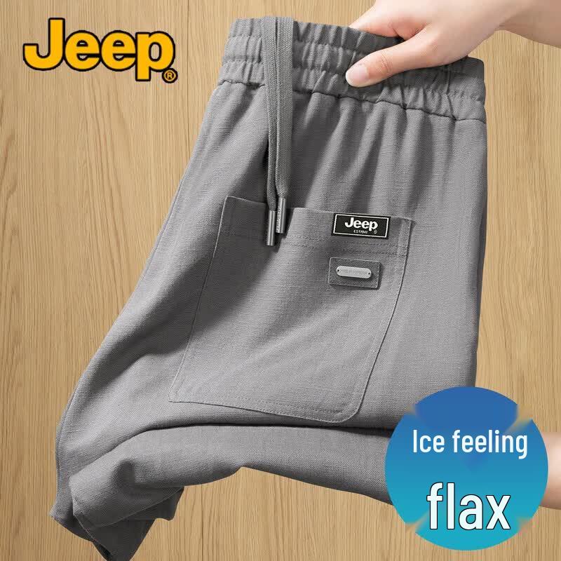 JEEP Men s Tencel Linen Straight-Leg Casual Sport Pants XL
