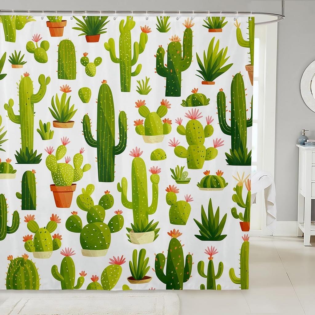 Cartoon Pig Shower Curtain Leopard Bow Bath Curtain for Boys Girls Teens Lovely Animal Cheetah Bathroom Shower Curtain Set