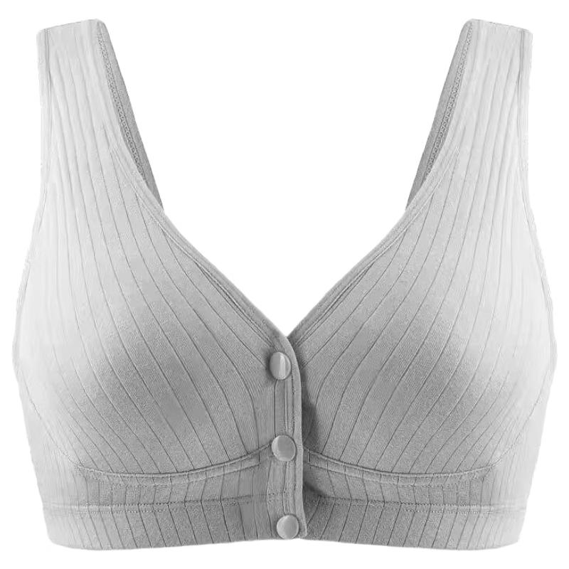 Xueqieman Breathable Pure Cotton Wireless Front-Opening Maternity Nursing Bra L