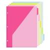 5Pcs with Pockets and Tabs File Folders Binder Sheet Protectors  for Document Retrieval